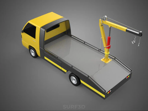 HYDRAULIC JACK CRANE LIFTING MANUAL WINCH HOIST TOW TRUCK PICKUP 3D Model