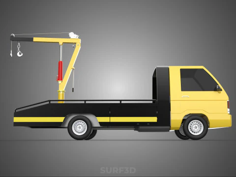 HYDRAULIC JACK CRANE LIFTING MANUAL WINCH HOIST TOW TRUCK PICKUP 3D Model