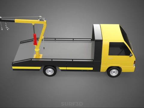 HYDRAULIC JACK CRANE LIFTING MANUAL WINCH HOIST TOW TRUCK PICKUP 3D Model