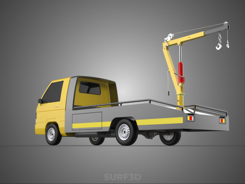 HYDRAULIC JACK CRANE LIFTING MANUAL WINCH HOIST TOW TRUCK PICKUP 3D Модель