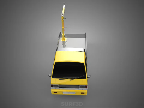 HYDRAULIC JACK CRANE LIFTING MANUAL WINCH HOIST TOW TRUCK PICKUP 3D Model