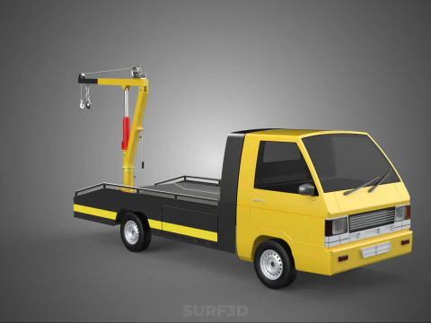 HYDRAULIC JACK CRANE LIFTING MANUAL WINCH HOIST TOW TRUCK PICKUP 3D Model