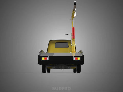 HYDRAULIC JACK CRANE LIFTING MANUAL WINCH HOIST TOW TRUCK PICKUP 3D Model