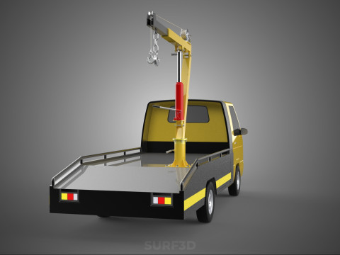 HYDRAULIC JACK CRANE LIFTING MANUAL WINCH HOIST TOW TRUCK PICKUP 3D Модель