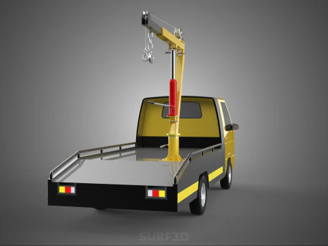 HYDRAULIC JACK CRANE LIFTING MANUAL WINCH HOIST TOW TRUCK PICKUP 3D Model