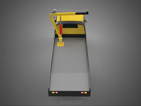 ROADSIDE SERVICE TOW TRUCK OVERHEAD REAR RECOVERY LIFTING CRANE 3D Model