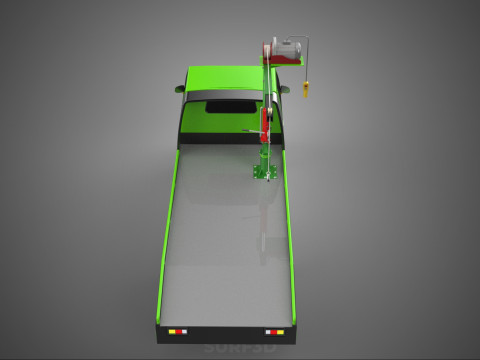 ELECTRIC WINCH HOIST REMOTE SWIVEL CRANE HOOK JIB TRUCK PICKUP 3D Model