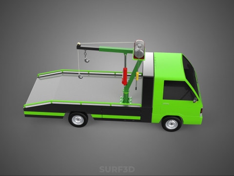 ELECTRIC WINCH HOIST REMOTE SWIVEL CRANE HOOK JIB TRUCK PICKUP 3D Model