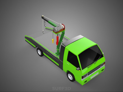 ELECTRIC WINCH HOIST REMOTE SWIVEL CRANE HOOK JIB TRUCK PICKUP 3D Model