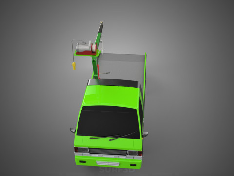 ELECTRIC WINCH HOIST REMOTE SWIVEL CRANE HOOK JIB TRUCK PICKUP 3D Model