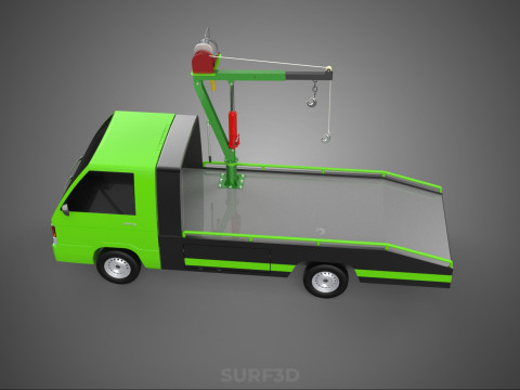 ELECTRIC WINCH HOIST REMOTE SWIVEL CRANE HOOK JIB TRUCK PICKUP 3D Model