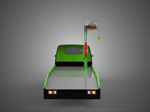 ELECTRIC WINCH HOIST REMOTE SWIVEL CRANE HOOK JIB TRUCK PICKUP 3D Model