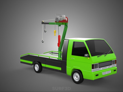 ELECTRIC WINCH HOIST REMOTE SWIVEL CRANE HOOK JIB TRUCK PICKUP 3D Model