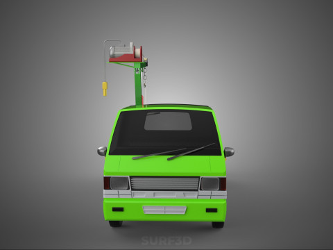 ELECTRIC WINCH HOIST REMOTE SWIVEL CRANE HOOK JIB TRUCK PICKUP 3D Model