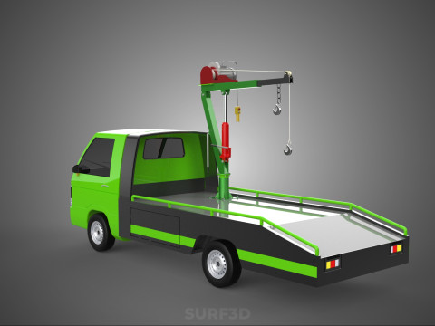 ELECTRIC WINCH HOIST REMOTE SWIVEL CRANE HOOK JIB TRUCK PICKUP 3D Model