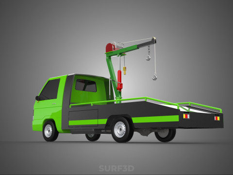 ELECTRIC WINCH HOIST REMOTE SWIVEL CRANE HOOK JIB TRUCK PICKUP 3D Model
