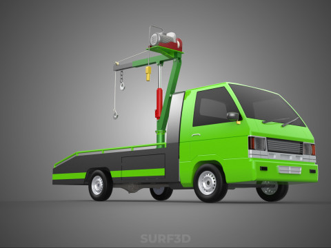 ELECTRIC WINCH HOIST REMOTE SWIVEL CRANE HOOK JIB TRUCK PICKUP 3D Model