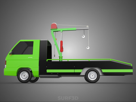 ELECTRIC WINCH HOIST REMOTE SWIVEL CRANE HOOK JIB TRUCK PICKUP 3D Model