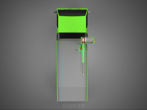 ELECTRIC WINCH HOIST REMOTE SWIVEL CRANE HOOK JIB TRUCK PICKUP 3D Model