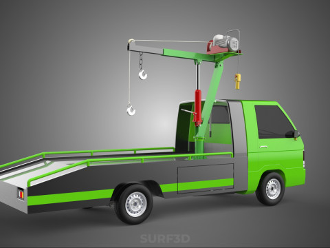 ELECTRIC WINCH HOIST REMOTE SWIVEL CRANE HOOK JIB TRUCK PICKUP 3D Model