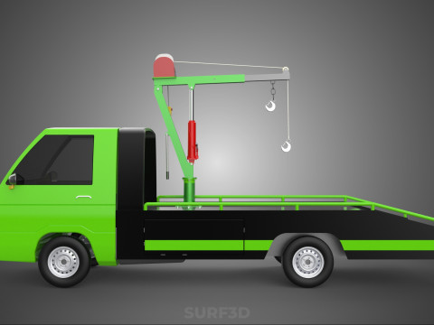 ELECTRIC WINCH HOIST REMOTE SWIVEL CRANE HOOK JIB TRUCK PICKUP 3D Model