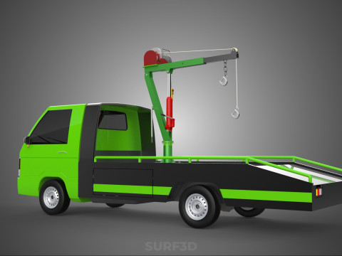 ELECTRIC WINCH HOIST REMOTE SWIVEL CRANE HOOK JIB TRUCK PICKUP 3D Model