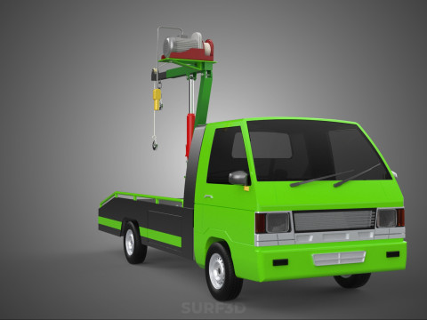 ELECTRIC WINCH HOIST REMOTE SWIVEL CRANE HOOK JIB TRUCK PICKUP 3D Model