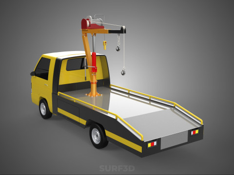 ELECTRIC WINCH HOIST HYDRAULIC CRANE TRUCK PICKUP CAR VEHICLE UP 3D 模型
