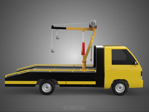 ELECTRIC WINCH HOIST HYDRAULIC CRANE TRUCK PICKUP CAR VEHICLE UP 3D Model