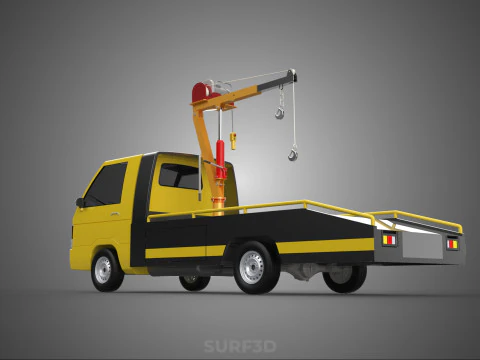 ELECTRIC WINCH HOIST HYDRAULIC CRANE TRUCK PICKUP CAR VEHICLE UP 3D Model