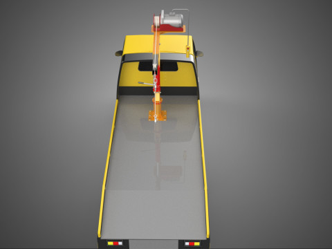 Elektrische Seilwinde, hydraulischer Kran, LKW, Pickup, Fahrzeug 3D Modell