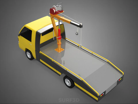 ELECTRIC WINCH HOIST HYDRAULIC CRANE TRUCK PICKUP CAR VEHICLE UP 3D Model