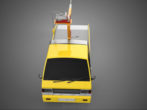 Elektrische Seilwinde, hydraulischer Kran, LKW, Pickup, Fahrzeug 3D Modell