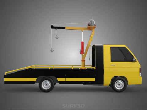 ELECTRIC WINCH HOIST HYDRAULIC CRANE TRUCK PICKUP CAR VEHICLE UP 3D Model