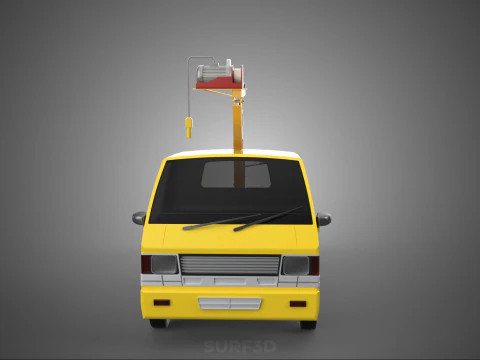 ELECTRIC WINCH HOIST HYDRAULIC CRANE TRUCK PICKUP CAR VEHICLE UP 3D Model