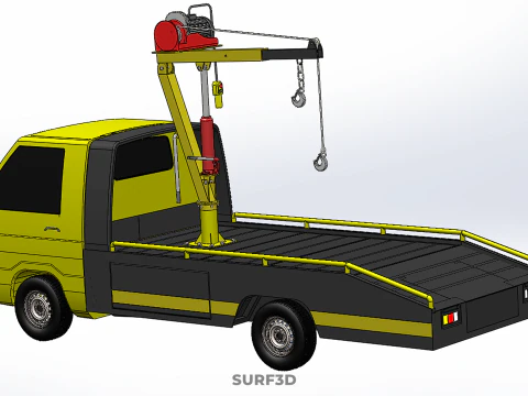 ELECTRIC WINCH HOIST HYDRAULIC CRANE TRUCK PICKUP CAR VEHICLE UP 3D Model