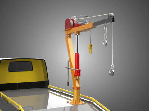 PODNOSZENIE HYDRAULICZNE ŻURAWI WCIĄGARKA ELEKTRYCZNA HOLOWANIE Model 3D