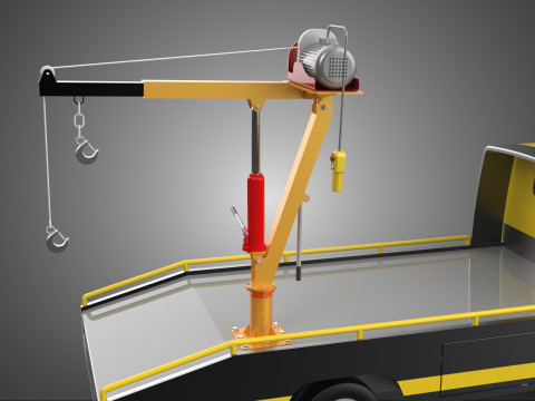 PODNOSZENIE HYDRAULICZNE ŻURAWI WCIĄGARKA ELEKTRYCZNA HOLOWANIE Model 3D