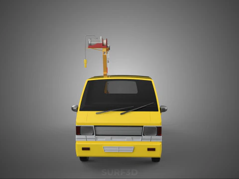 HYDRAULIC CRANE LIFTING ELECTRIC WINCH HOIST TOW TRUCK TOWING 3D Model