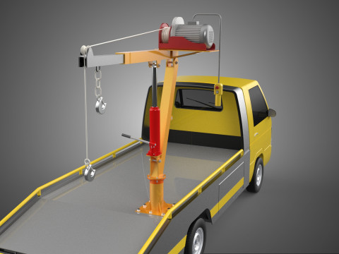 PODNOSZENIE HYDRAULICZNE ŻURAWI WCIĄGARKA ELEKTRYCZNA HOLOWANIE Model 3D