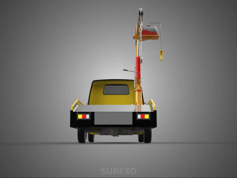 HYDRAULIC CRANE LIFTING ELECTRIC WINCH HOIST TOW TRUCK TOWING 3D Model