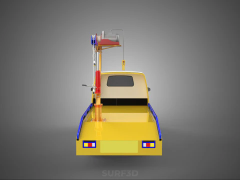 SERVICE TOW TRUCK ROADSIDE OVERHEAD REAR RECOVERY LIFTING CRANE 3D Model