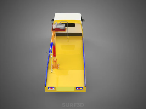 SERVICE TOW TRUCK ROADSIDE OVERHEAD REAR RECOVERY LIFTING CRANE 3D Model