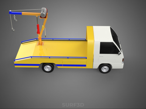 SERVICE TOW TRUCK ROADSIDE OVERHEAD REAR RECOVERY LIFTING CRANE 3D 模型