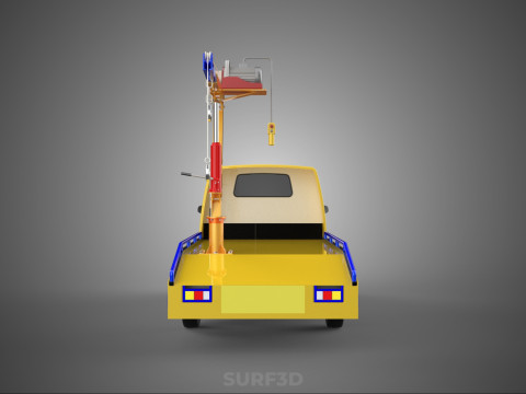 SERVICE TOW TRUCK ROADSIDE OVERHEAD REAR RECOVERY LIFTING CRANE 3D 模型