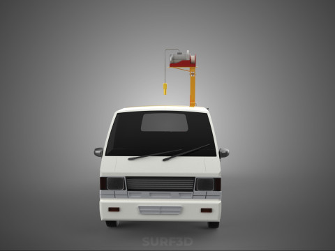 SERVICE TOW TRUCK ROADSIDE OVERHEAD REAR RECOVERY LIFTING CRANE 3D 模型