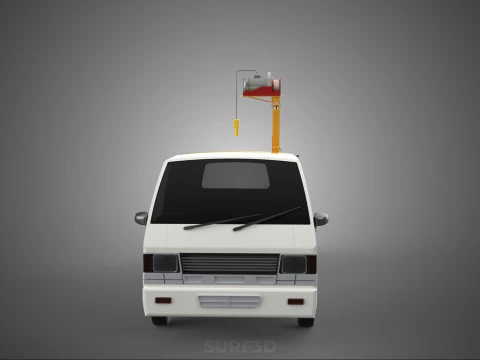 SERVICE TOW TRUCK ROADSIDE OVERHEAD REAR RECOVERY LIFTING CRANE 3D Model
