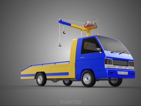 TOWING TOW TRUCK RECOVERY LIFTING CRANE WINCH HOIST BOOM JIB CAR 3Dモデル