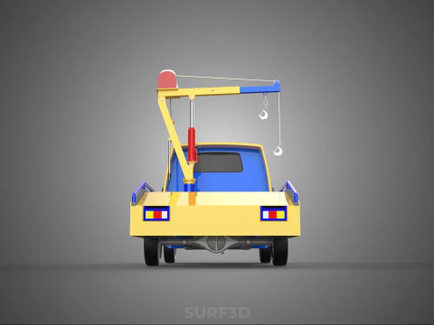 TOWING TOW TRUCK RECOVERY LIFTING CRANE WINCH HOIST BOOM JIB CAR 3D Model