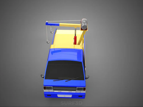 TOWING TOW TRUCK RECOVERY LIFTING CRANE WINCH HOIST BOOM JIB CAR 3D Model